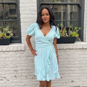 Boho Draper James  blue striped dress